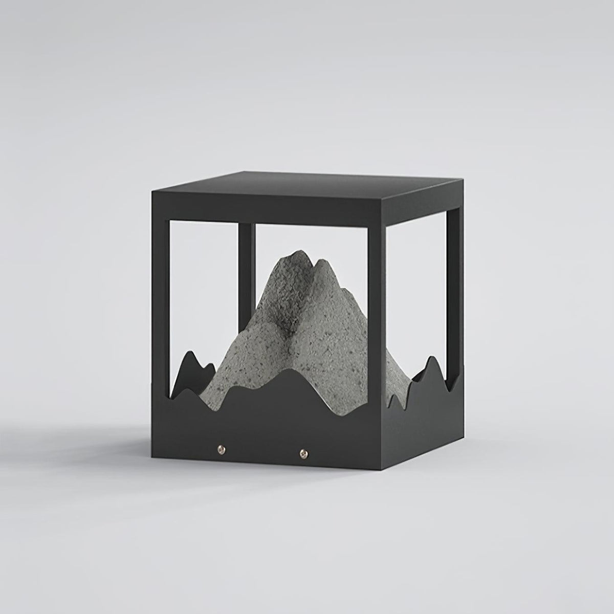 Unique Black Garden Light – Mountain Solar Light for Patio
