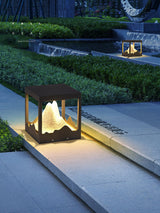 Unique Black Garden Light – Mountain Solar Light for Patio