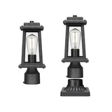 Classic Black Lantern Post Light – Glass Post Top for Yard