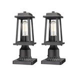 Classic Black Lantern Post Light – Glass Post Top for Yard