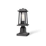 Classic Black Lantern Post Light – Glass Post Top for Yard