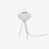Japandi White Rice Paper Floor Lamp – Bamboo Rib