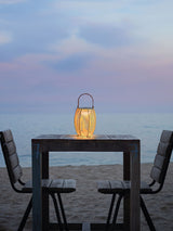 Boho Rattan Lantern Table Lamp – Cordless Lamp for Patio