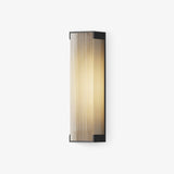 Modern Black Rectangle Wall Light – Ribbed Sconce for Porch