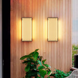 Modern Black Rectangle Wall Light – Ribbed Sconce for Porch