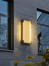 Modern Black Rectangle Wall Light – Ribbed Sconce for Porch
