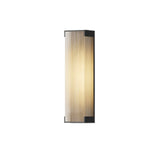 Modern Black Rectangle Wall Light – Ribbed Sconce for Porch
