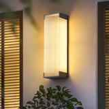 Modern Black Rectangle Wall Light – Ribbed Sconce for Porch