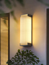 Modern Black Rectangle Wall Light – Ribbed Sconce for Porch