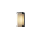 Modern Black Rectangle Wall Light – Ribbed Sconce for Porch