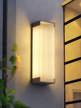 Modern Black Rectangle Wall Light – Ribbed Sconce for Porch