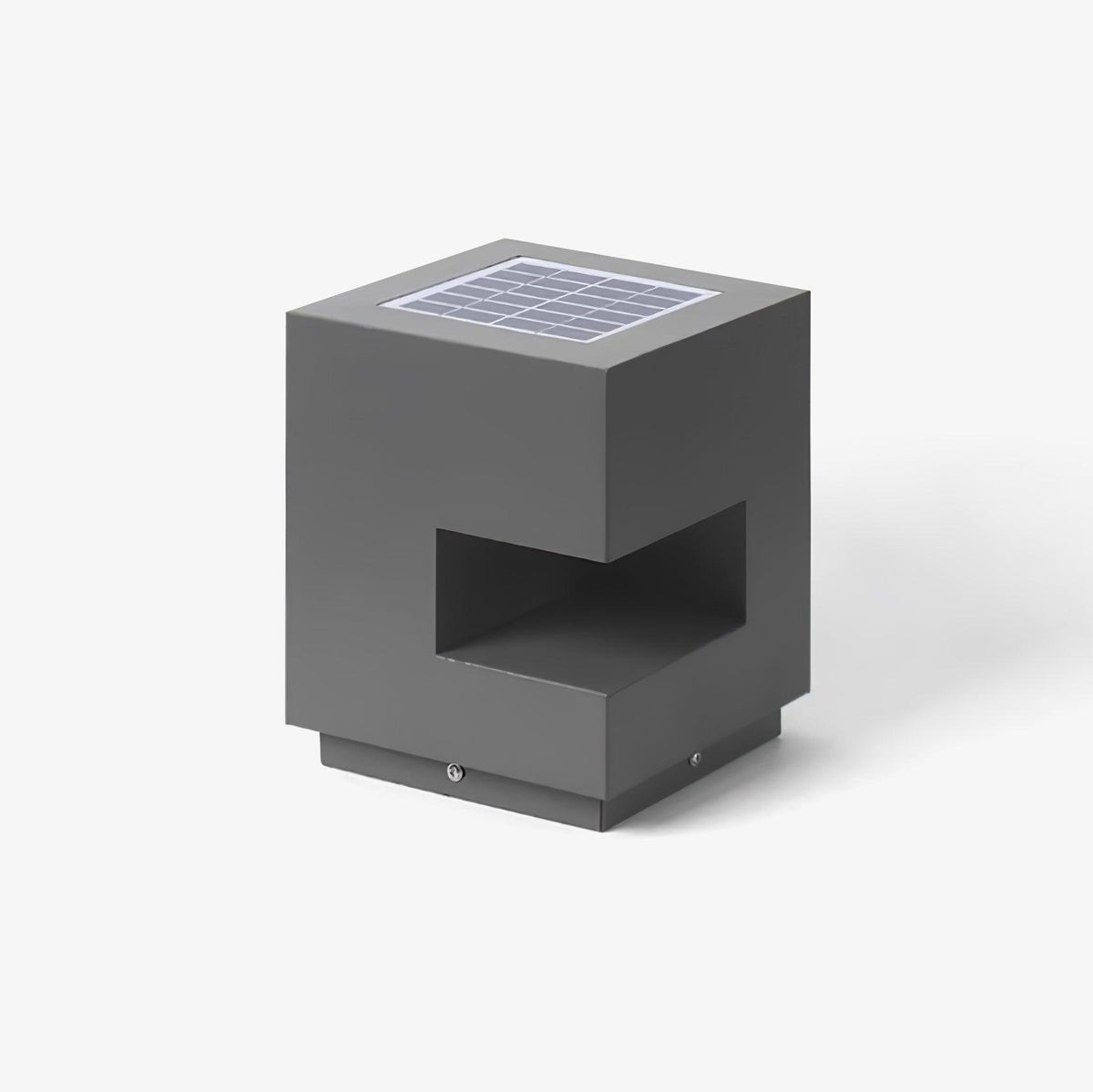 Modern Black Square Post Light – Solar Cube Light for Fence