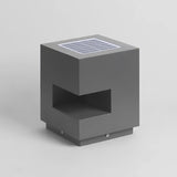 Modern Black Square Post Light – Solar Cube Light for Fence