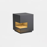 Modern Black Square Post Light – Solar Cube Light for Fence