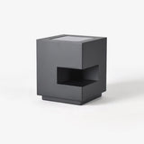 Modern Black Square Post Light – Solar Cube Light for Fence