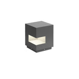 Modern Black Square Post Light – Solar Cube Light for Fence