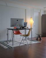 Japandi White Rice Paper Floor Lamp – Bamboo Rib