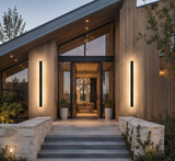 Modern Outdoor Strip Wall Light Linear LED Wall Sconce