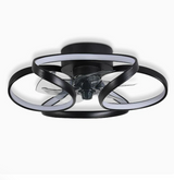 Fenoss Flower Ceiling Fan with Light Modern Flush Mount LED Ceiling Fan with Remote