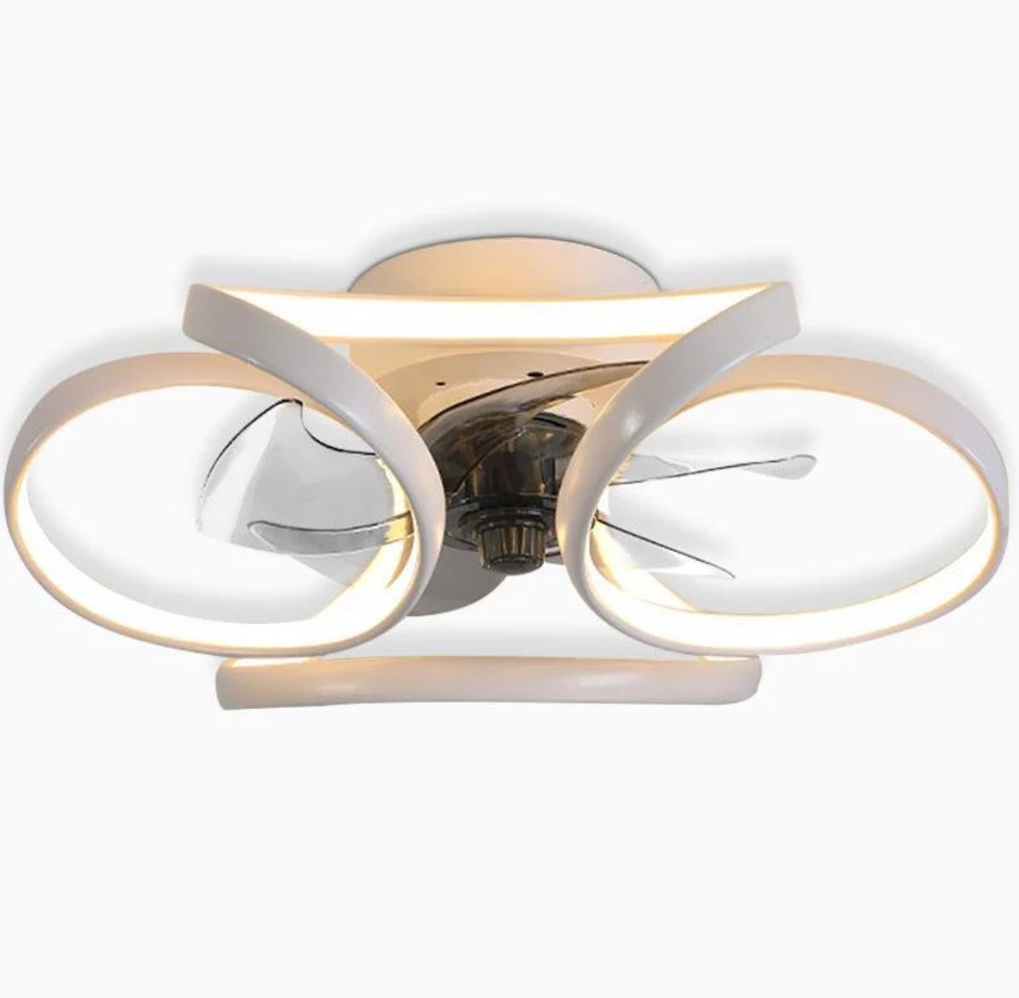 Fenoss Flower Ceiling Fan with Light Modern Flush Mount LED Ceiling Fan with Remote