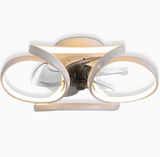 Fenoss Flower Ceiling Fan with Light Modern Flush Mount LED Ceiling Fan with Remote