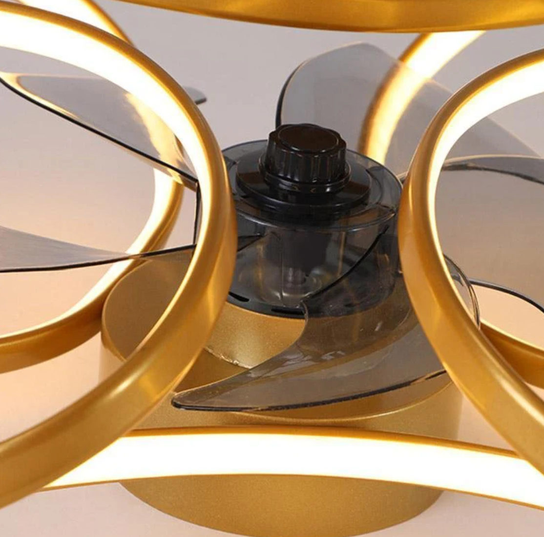 Fenoss Flower Ceiling Fan with Light Modern Flush Mount LED Ceiling Fan with Remote