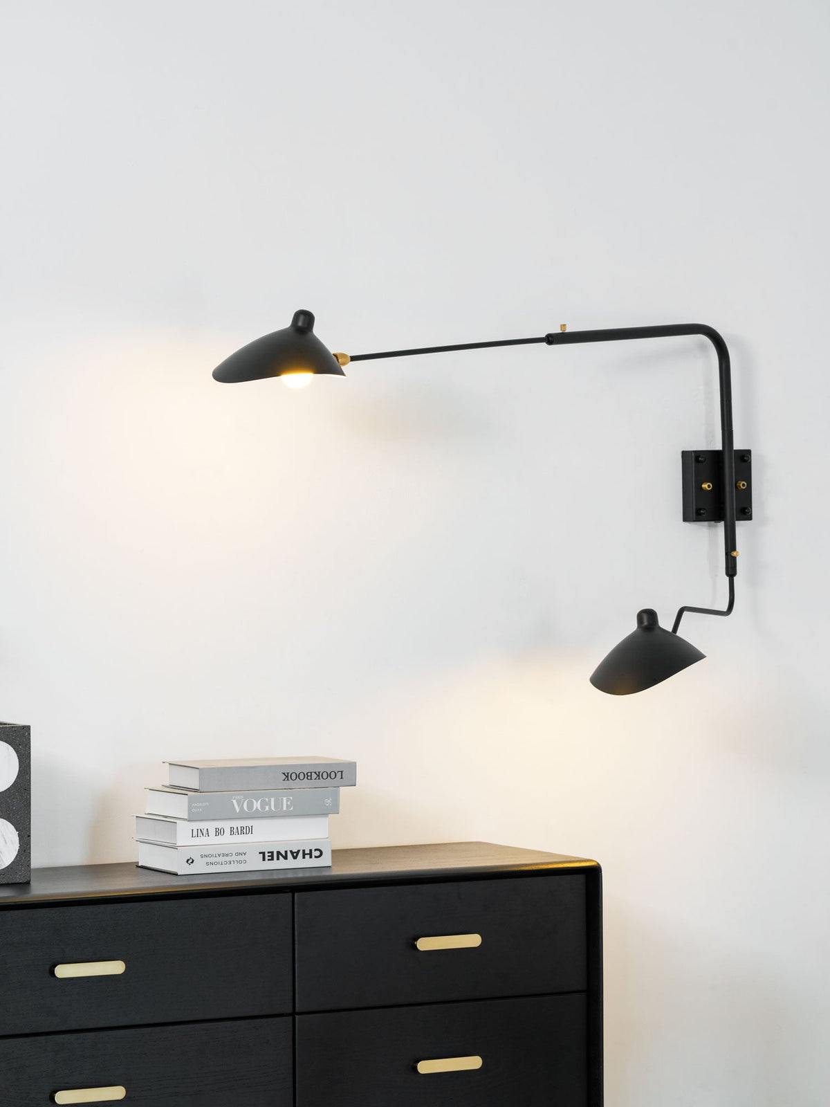 Mid-Century Metal Wall Sconce – Rotating Swing Arm
