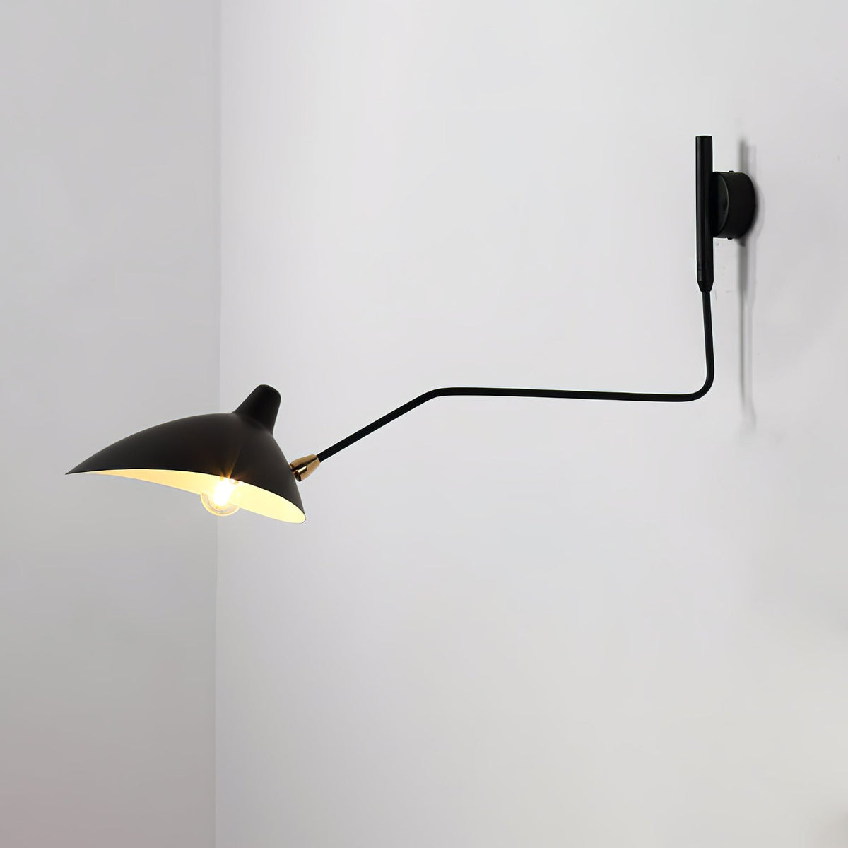 Mid-Century Metal Wall Sconce – Rotating Swing Arm