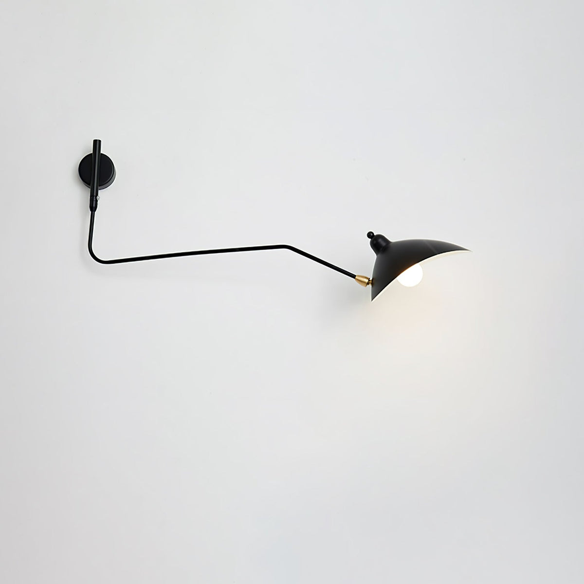 Mid-Century Metal Wall Sconce – Rotating Swing Arm