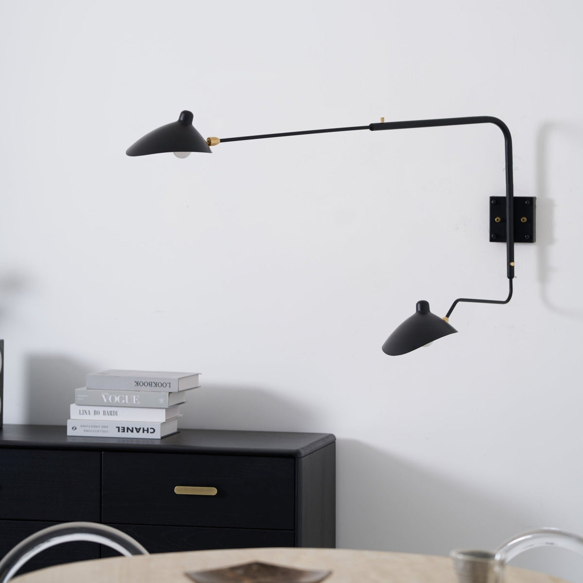Mid-Century Metal Wall Sconce – Rotating Swing Arm