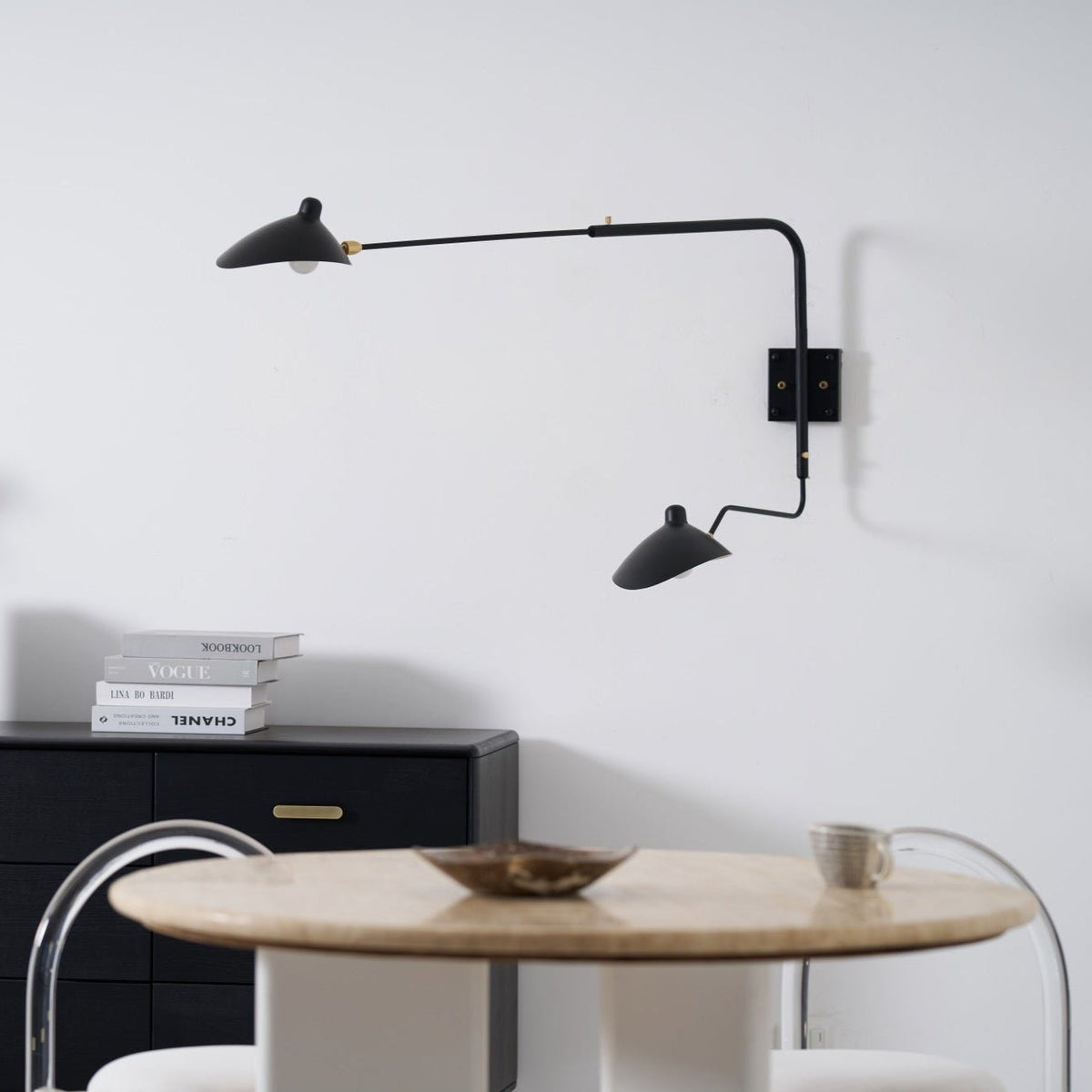 Mid-Century Metal Wall Sconce – Rotating Swing Arm