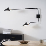 Mid-Century Metal Wall Sconce – Rotating Swing Arm