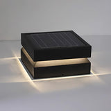 Modern Grey Square Post Light – Low Pillar Light for Gate