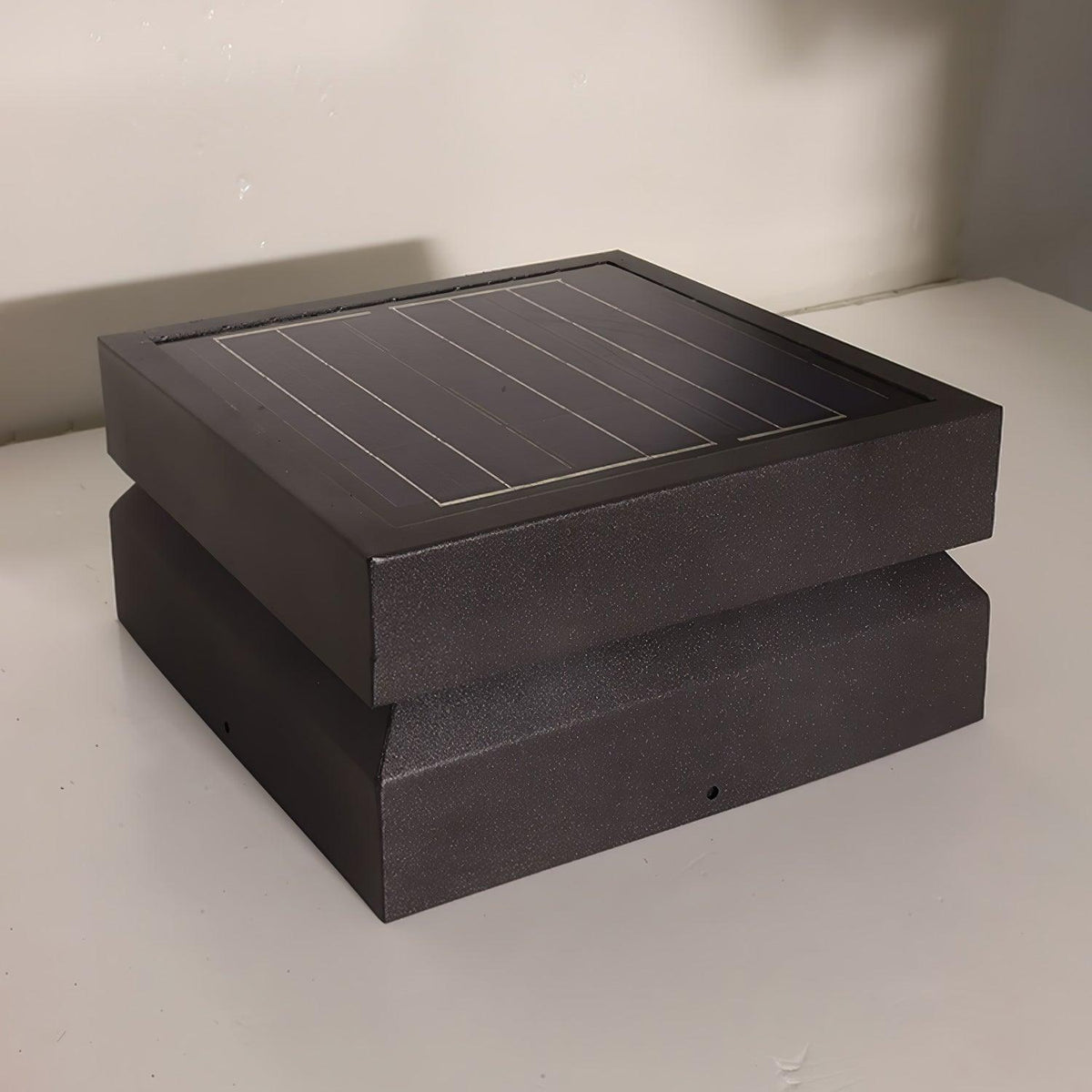 Modern Grey Square Post Light – Low Pillar Light for Gate