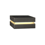 Modern Grey Square Post Light – Low Pillar Light for Gate