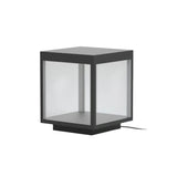 Modern Silver Frame Post Light – Pillar Light for Patio