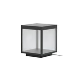 Modern Silver Frame Post Light – Pillar Light for Patio