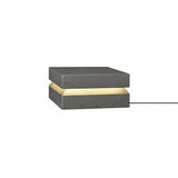 Modern Grey Square Post Light – Low Pillar Light for Gate