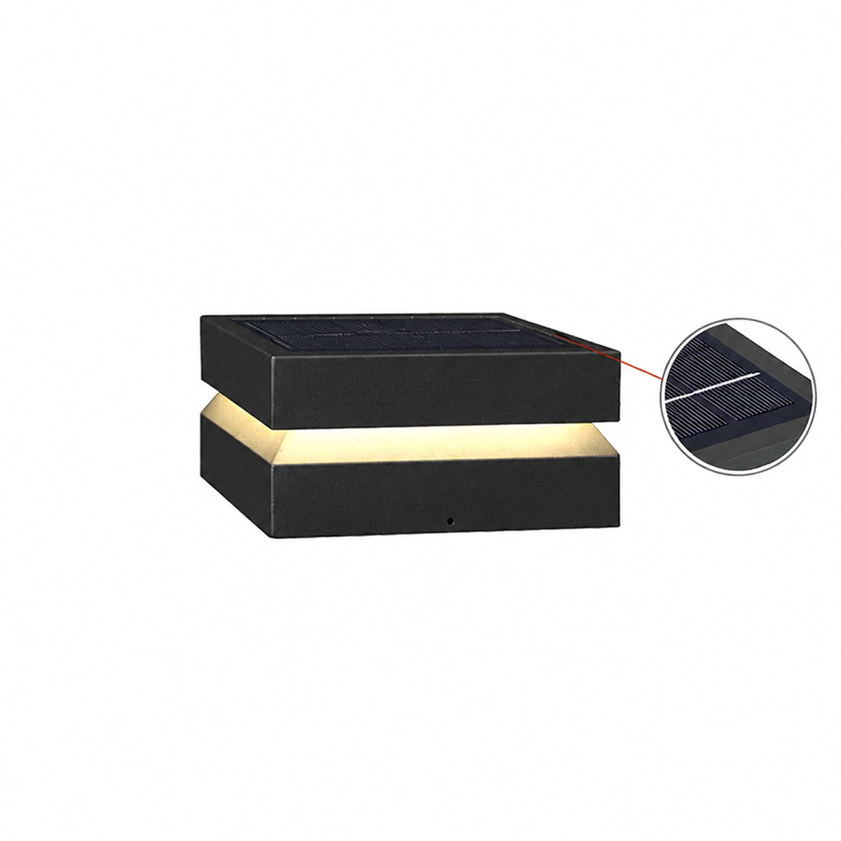 Modern Grey Square Post Light – Low Pillar Light for Gate