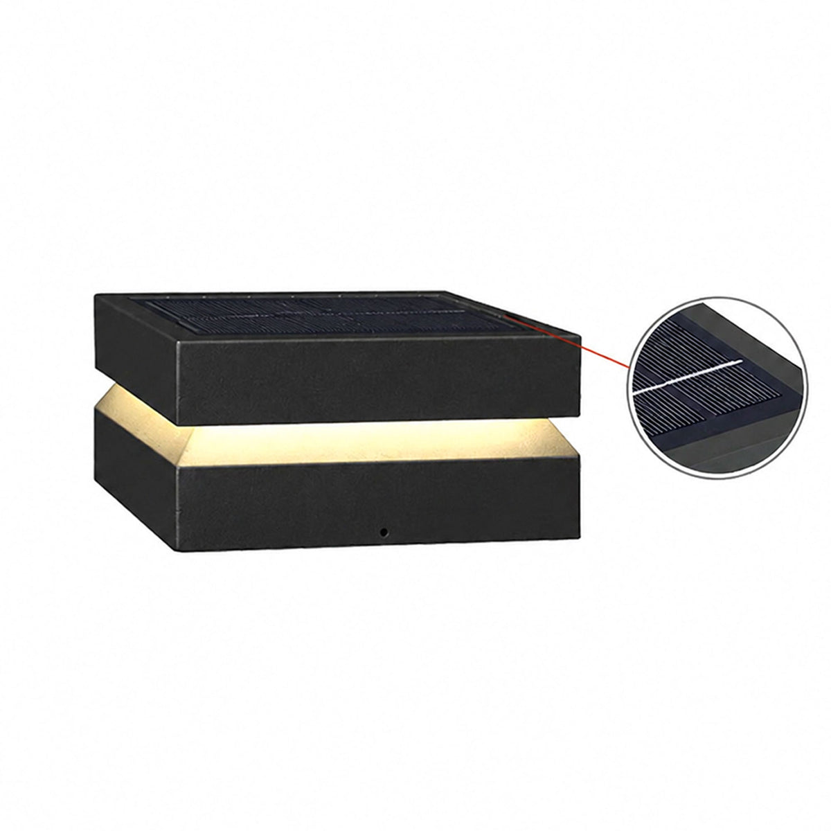 Modern Grey Square Post Light – Low Pillar Light for Gate