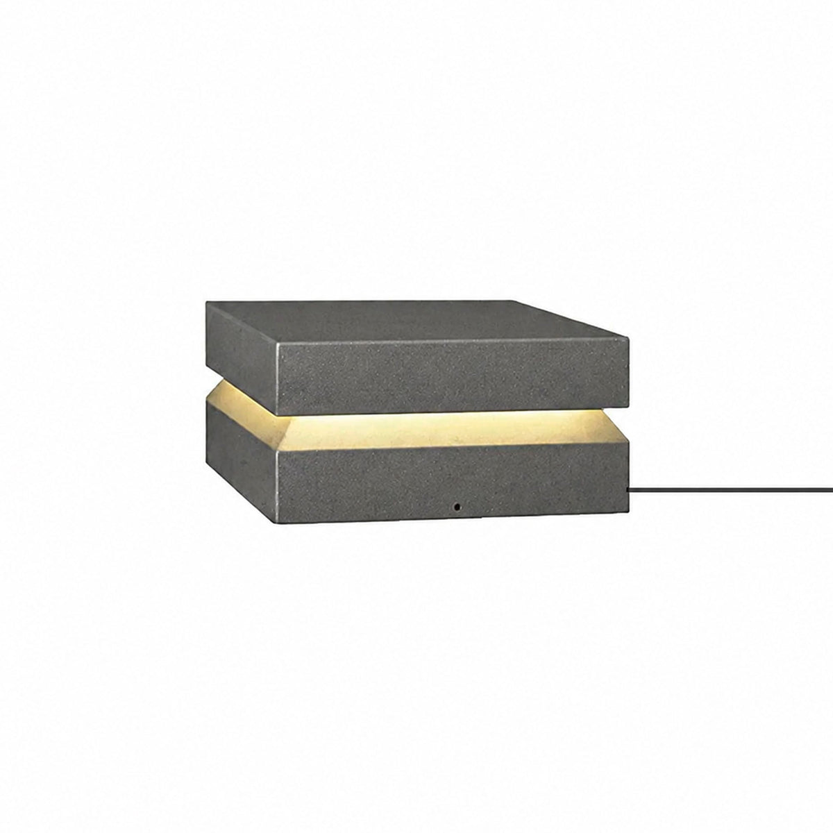 Modern Grey Square Post Light – Low Pillar Light for Gate