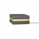 Modern Grey Square Post Light – Low Pillar Light for Gate