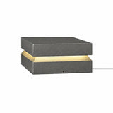 Modern Grey Square Post Light – Low Pillar Light for Gate
