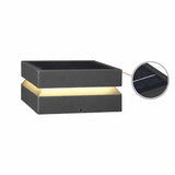 Modern Grey Square Post Light – Low Pillar Light for Gate