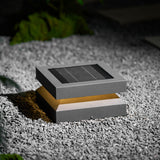 Modern Grey Square Post Light – Low Pillar Light for Gate