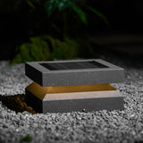 Modern Grey Square Post Light – Low Pillar Light for Gate