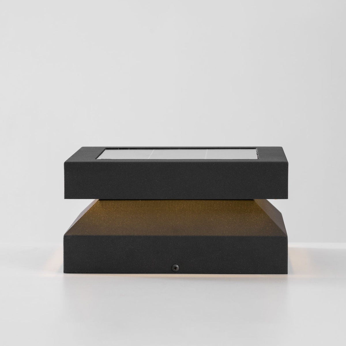 Modern Grey Square Post Light – Low Pillar Light for Gate