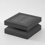 Modern Grey Square Post Light – Low Pillar Light for Gate