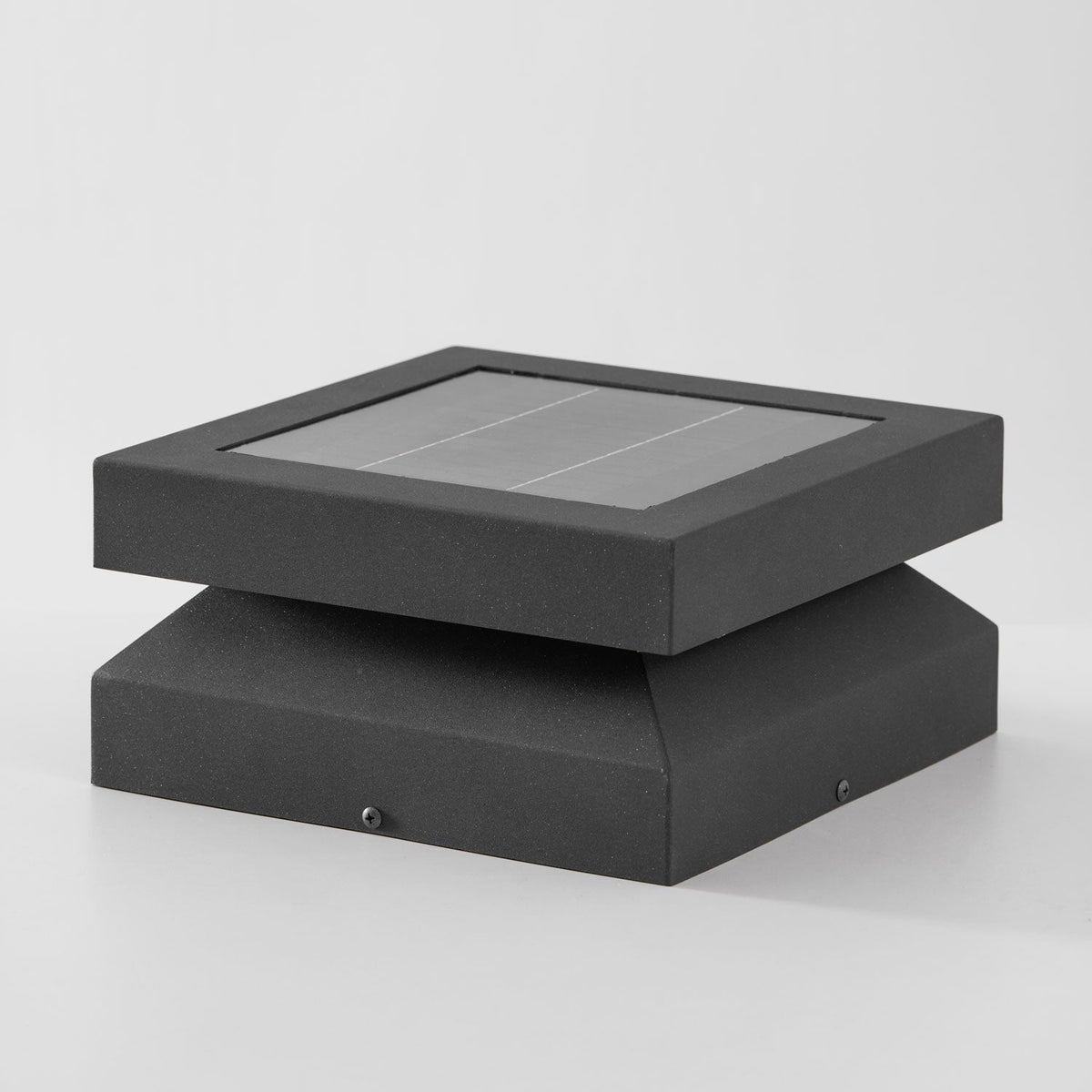 Modern Grey Square Post Light – Low Pillar Light for Gate