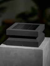 Modern Grey Square Post Light – Low Pillar Light for Gate